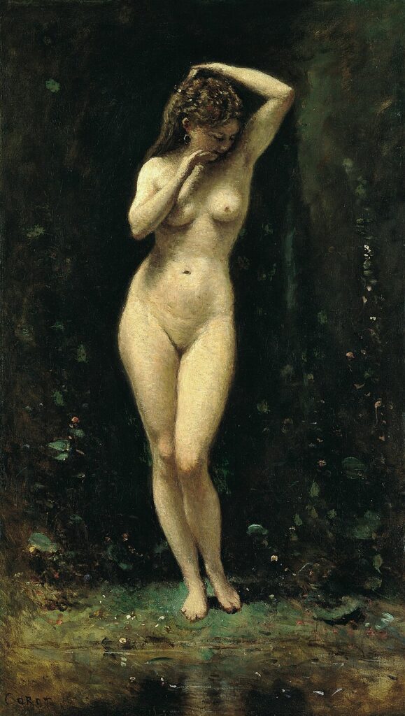 Imagen: El baño de Diana (La Fuente) - Corot, Jean-Baptiste-Camille.